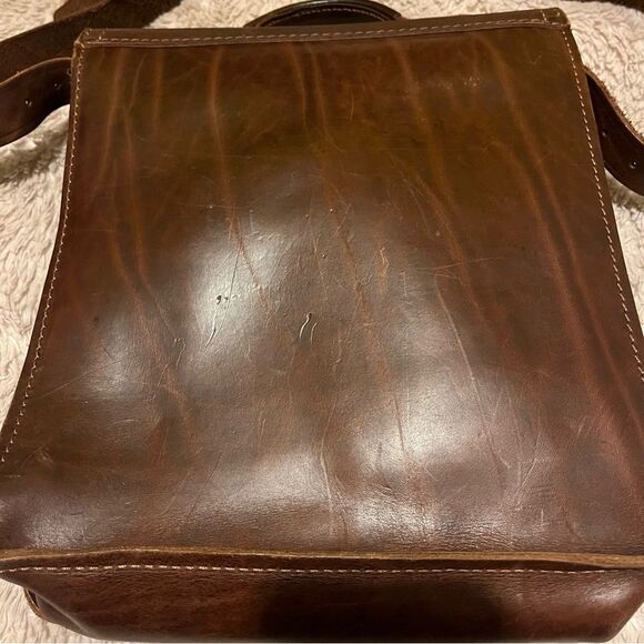 Original Ruitertassen brown leather crossbody briefcase satchel Bag - Picture 5 of 15
